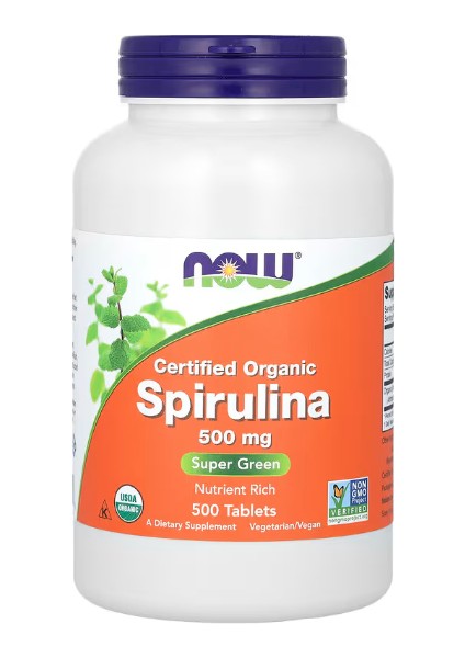 Certified Organic Spirulina, 500 500 Tablets
