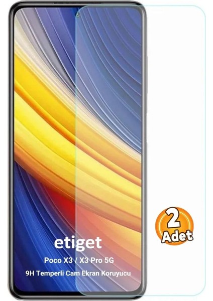 Xiaomi Poco X3 / X3 Pro Temperli 9H Cam Ekran Koruyucu (2 ADET)