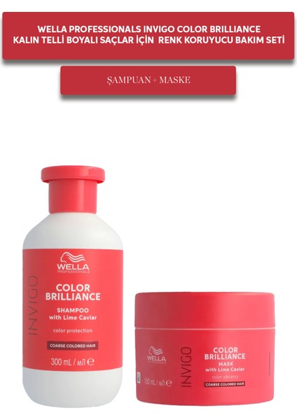 Invigo Color Brilliance Kalın Telli Boyalı Saçlar İçin Renk Koruyucu Bakım Seti