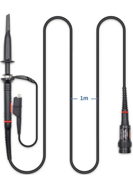 P2200 Osiloskop Probu 200MHZ X1 X10 Kazanç Anahtarlı Bnc Soket Dc 300 / 600V Catıı Bnc 1 Metre