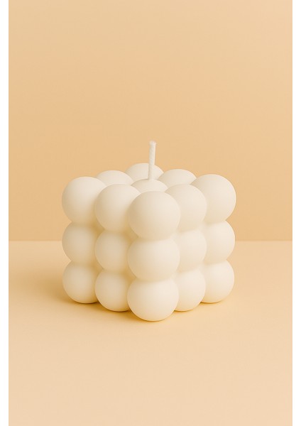 Dekoratif Bubble Mum & Seramik Vazo Seti – Minimalist & Şık Ev Dekoru