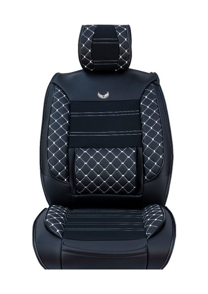 Bmw 3 Serisi 325 Uyumlu Lüx Deri Oto Koltuk Kılıfı Ön Arka Set Planet Serisi Siyah Beyaz fiyatları