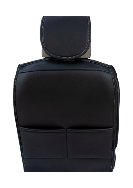 Bmw 3 Serisi 325 Uyumlu Lüx Deri Oto Koltuk Kılıfı Ön Arka Set Planet Serisi Siyah Beyaz fırsatları