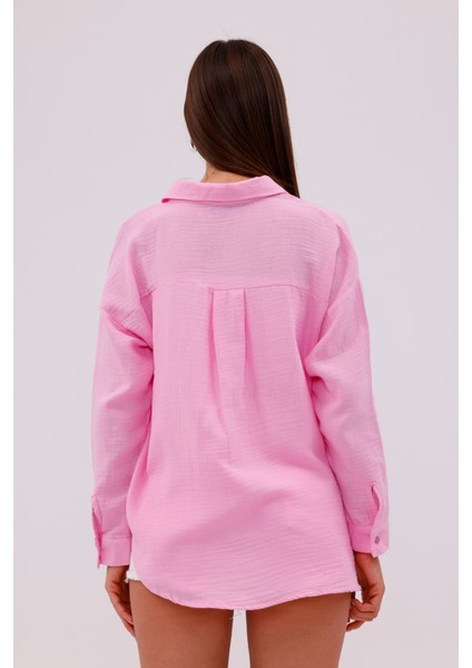 Oversize Basic Müslin Kadın Gömlek Kadın-Müslin-Gömlek fırsatları