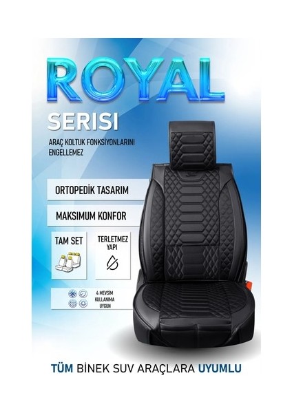 Ssanyoung Actyon Uyumlu Lüks Deri Oto Koltuk Kılıfı Ön Arka Set Siyah Marjinal Model Alldys fiyatları