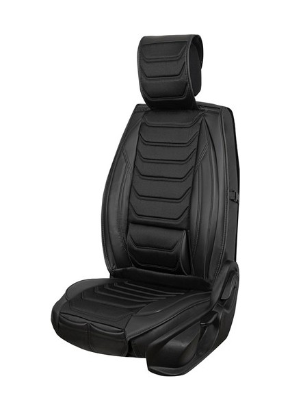 Citroen C5 Uyumlu Lüx Deri Oto Koltuk Kılıfı Ön Arka Takım Kemer Serisi Siyah fırsatları