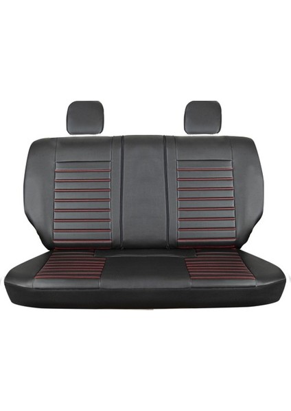Volkswagen Passat B8 Uyumlu Lüks Deri Oto Koltuk Kılıfı Ön Arka Takım Set Giydirme Model Siyah Kırmızı Alldys fiyatları