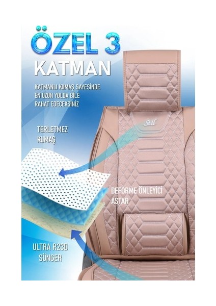 Opel Corsa C Uyumlu Lüks Deri Oto Koltuk Kılıfı Ön Arka Set Bej Marjinal Model Alldys fiyatları