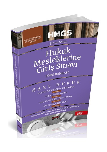 Hmgs Hukuk Felsefesi ve Sosyolojisi Türk Hukuk Tarihi Milletlerarası Özel Hukuk Soru Bankası Savaş Yayınları Mayıs 2025