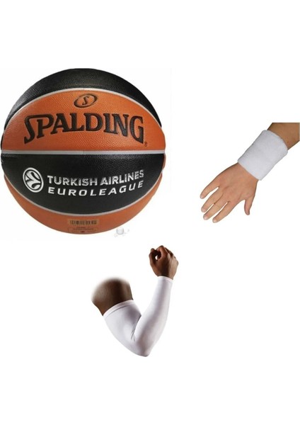 Basketbol Topu TF150 7 Euroleague TF150 6 Numara +Basketbol Kolluğu+Havlu Bıleklık