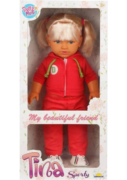 Elite Tina Sporty Bebek 45 cm - Koyu Pembe Eşofmanlı Et Bebek 1 Adet