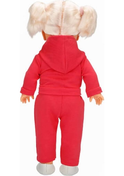 Elite Tina Sporty Bebek 45 cm - Koyu Pembe Eşofmanlı Et Bebek 1 Adet