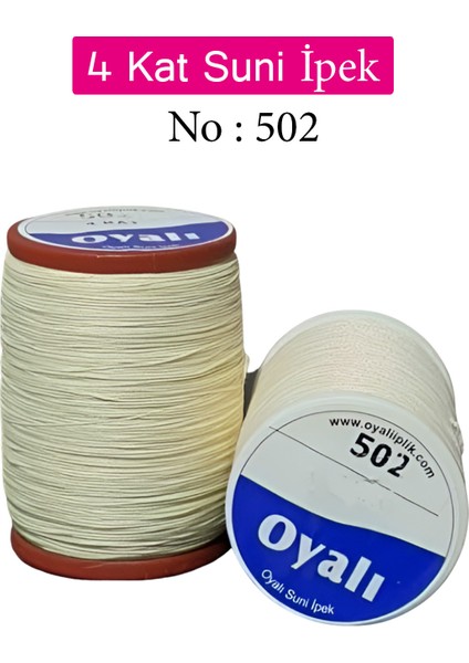 4 Kat Suni Ipek Iplik Iğne Oyası Boncuk Ipi Tığ Oyası NO:502