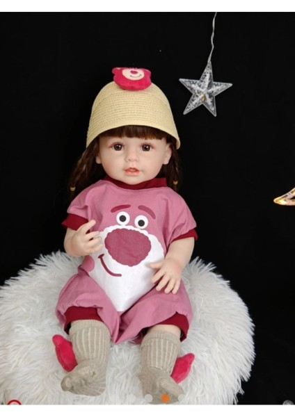 Elite Gerçekçi Emaye Bebek 55CM Simüle Bebek Kız Bebek Için Elbiseli Silikon Bebek 1 Adet