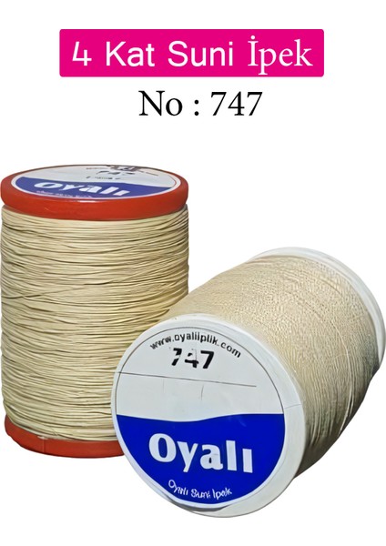 4 Kat Suni Ipek Iplik Iğne Oyası Boncuk Ipi Tığ Oyası NO:747