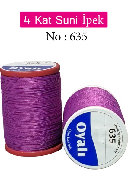 4 Kat Suni Ipek Iplik Iğne Oyası Boncuk Ipi Tığ Oyası NO:635