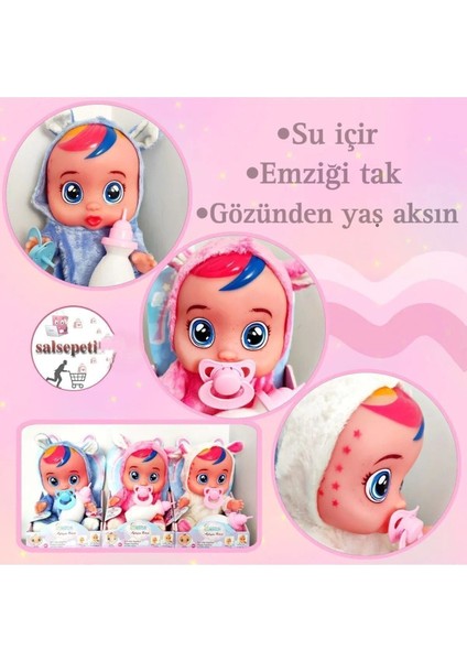 Elite Büyük Boy Konuşan ve Ağlayan Et Bebek Aksesuarlı Oyuncak Sesli Et- Plastik Bebek 25CM 1 Adet modelleri
