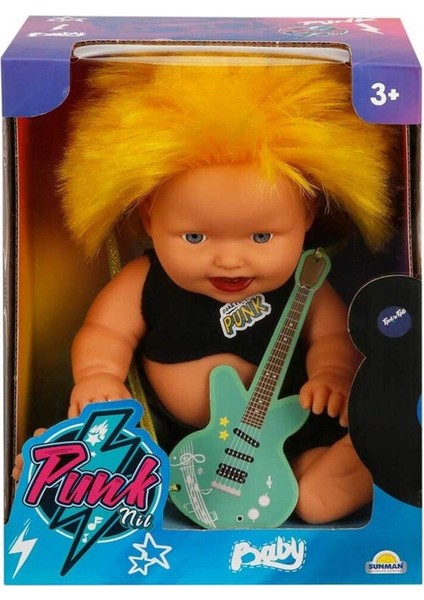 Elite Punk Nil Bebek 23 cm 23495 Sarı Kirpi Saç 1 Adet