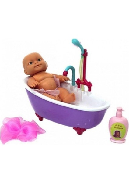 Elite Banyo Yapan Et Bebek Gerçek Su Devir Daimli Küvetli Bebek Fıskiyeli 1 Adet