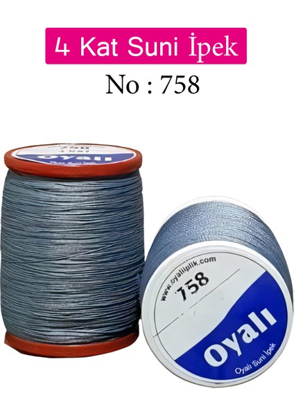 4 Kat Suni Ipek Iplik Iğne Oyası Boncuk Ipi Tığ Oyası NO:758