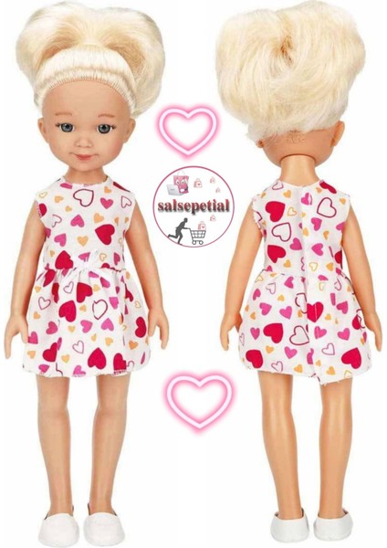 Elite Büyük Boy Et Bebek 35CM Mina Kalpli Elbiseli Bebek Gerçekçi Mina Model Bebek 35CM 1 Adet