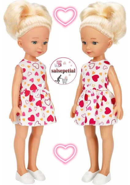 Elite Büyük Boy Et Bebek 35CM Mina Kalpli Elbiseli Bebek Gerçekçi Mina Model Bebek 35CM 1 Adet
