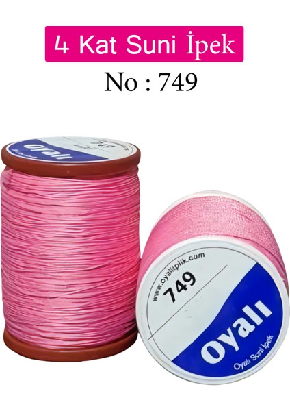 4 Kat Suni Ipek Iplik Iğne Oyası Boncuk Ipi Tığ Oyası NO:749