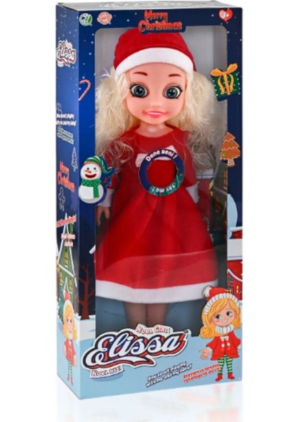 Elite Yılbaşı Noel Elbiseli Oyuncak Et Bebek 42 cm 1 Adet