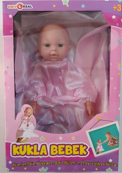 Elite Kukla Bebek Gerçek Yüzlü Pembe 1 Adet