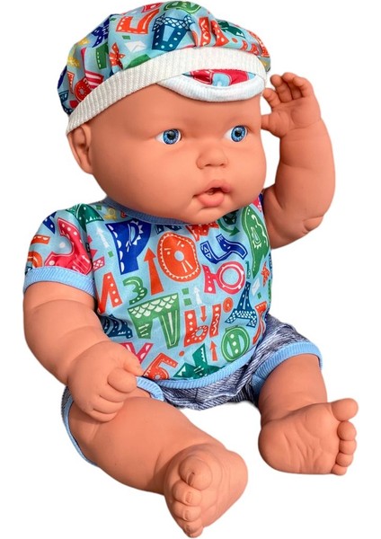 Elite Tombul Türkçe Konuşan Kel Şapkalı Et Bebek Oyuncak (40 Cm) 1 Adet