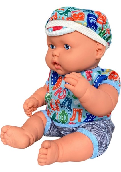 Elite Tombul Türkçe Konuşan Kel Şapkalı Et Bebek Oyuncak (40 Cm) 1 Adet