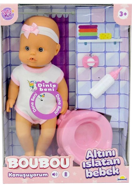 Elite Altını Islatan Konuşan Sesli Bebek Seti Oyuncak Et Bebek Sesli Ağlar Konuşur Süt Içer 1 Adet
