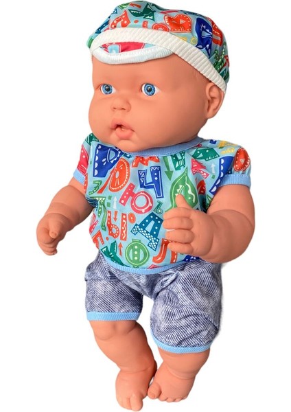 Elite Tombul Türkçe Konuşan Kel Şapkalı Et Bebek Oyuncak (40 Cm) 1 Adet