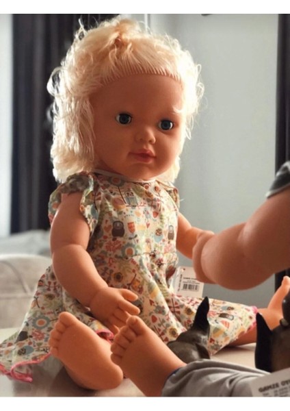 Elite Büyük Boy Gözleri Kapanan Türkçe Konuşan Sarışın Kız Oyuncak Et Bebek 60 cm 1 Adet modelleri