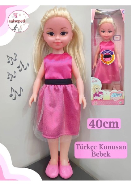 Elite Büyük Boy Konuşan Et Bebek 40CM Türkçe Konuşan Sesli Et - Plastik Oyuncak Bebek 1 Adet