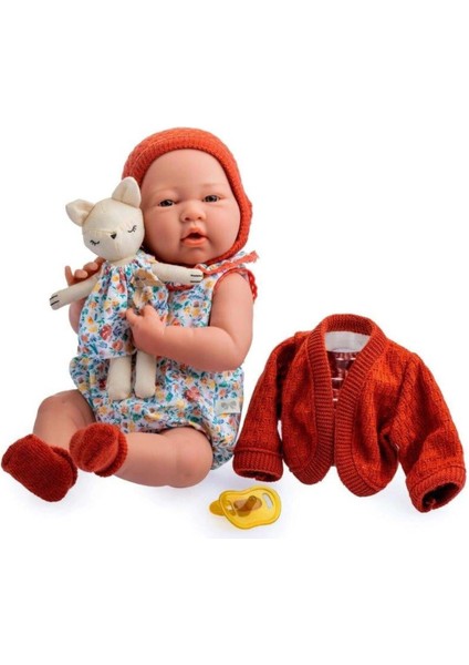 Elite Oyuncak Bebek 38 cm - Kiremit Hırka ve Kedili 1 Adet fırsatları
