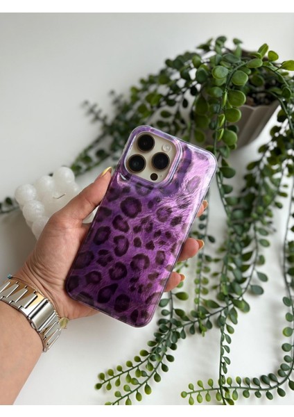 Epawild Lila Leopar Desenli Iphone 16 Pro Max Uyumlu Kılıf