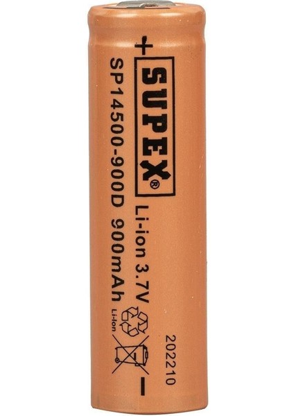 14500-900D Lityum Ion 3.7VOLT 900MAH Şarj Edilebilir Başlıksız Pil