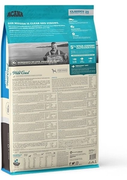 Acana Classics Wild Coast Tahılsız Balık Sebzeli Yetişkin Köpek Maması 9.7 kg