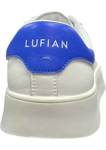 Anton Erkek Hakiki Deri Sneaker Beyaz Mavi 111230254 modelleri