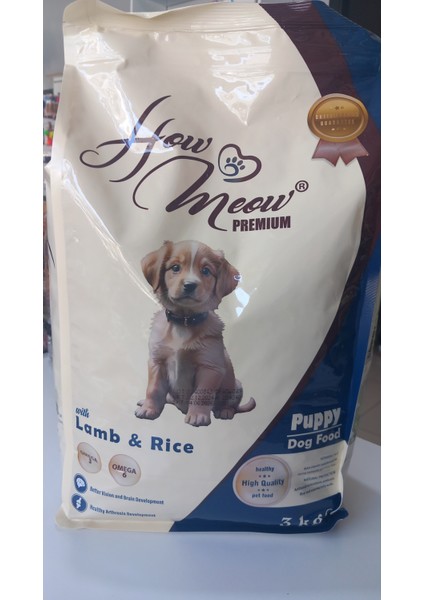 How&meow Yavru Kuzulu&pirinçli Köpek Maması 3 kg