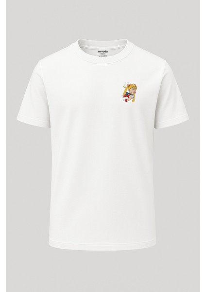 Sailor Moon Şımarık Baskılı Loose Fit Bisiklet Yaka Unisex Tişört Anime Manga