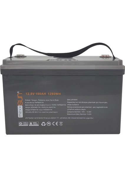 Megacell 12.8V 100AH Lifepo4 Lityum Demir Fosfat Akü