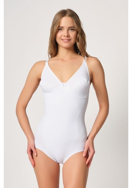 Beyaz Mı Emay 2821 Balenli Double Boy Slip Lazer Korse