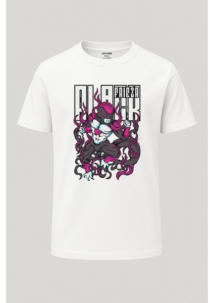 Black Frieza Dragon Ball Baskılı Loose Fit Bisiklet Yaka Unisex Tişört Anime Manga