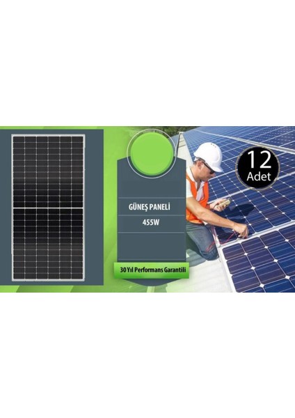 Güneş Enerjisi Hibrit Solar Paket 5kw Monofaze Hibrit Inverter + 5kw Lityum Akü fiyatları