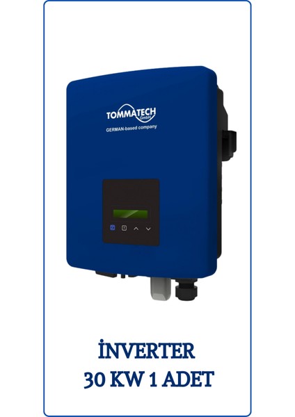 Güneş Enerjisi On Grid 30KW Trifaze Solar Paket Sistemi