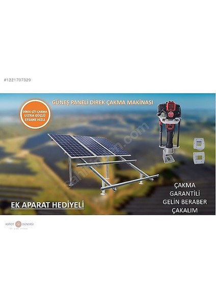 Çit Panel Direk Çakma Makinesi