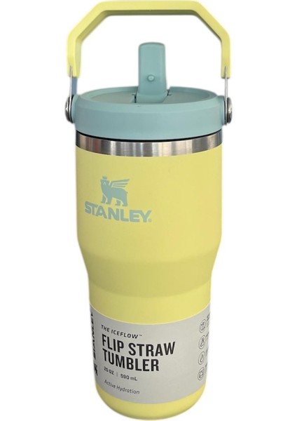 Flip Straw Tumbler Pipetli Termos | 0.60 L Sarı
