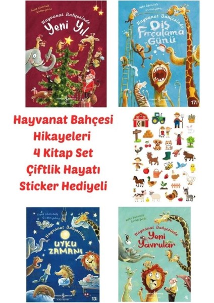 Sticker Hediye Iş Kültür Hayvanat Bahçesinde Diş Fırçalama- Yeni Yıl- Yavru Hayvanlar- Uyku Zamanı